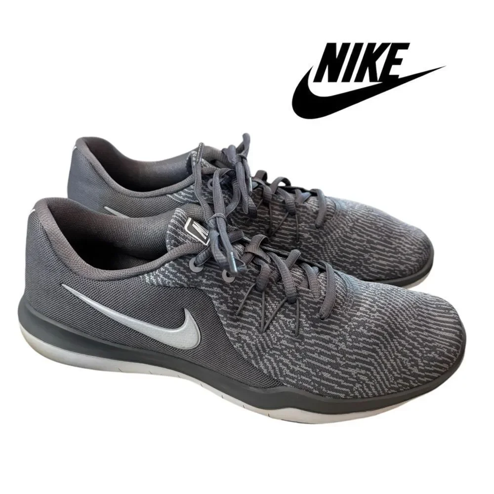 Nike Flex Supreme TR6 909014-019 Gray White Training Running Womens Shoes 10